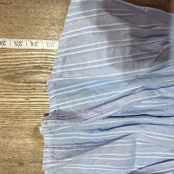 J. Crew Women's Striped Sleeveless Top Blouse Chambray Peplum Blue Size XXS - Picture 5 of 9